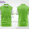 Mẫu thiết kế áo polo basic đồng phục doanh nghiệp đẹp màu xanh lá non phối trắng ctpb3607
