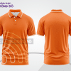Mẫu thiết kế áo polo basic đồng phục doanh nghiệp đẹp màu cam phối trắng ctpb3684