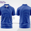 Mẫu thiết kế áo polo basic đồng phục doanh nghiệp đẹp màu xanh dương phối trắng ctpb3706
