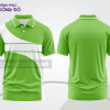 Mẫu thiết kế áo polo basic đồng phục doanh nghiệp đẹp màu xanh lá non phối trắng ctpb3749