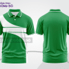 Mẫu thiết kế áo polo basic đồng phục doanh nghiệp đẹp màu xanh lá phối trắng ctpb3750