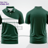 Mẫu thiết kế áo polo basic đồng phục doanh nghiệp đẹp màu xanh rêu phối trắng ctpb3751
