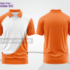 Mẫu thiết kế áo polo basic đồng phục doanh nghiệp đẹp màu cam phối trắng ctpb3765
