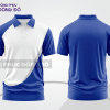 Mẫu thiết kế áo polo basic đồng phục doanh nghiệp đẹp màu xanh dương phối trắng ctpb3767