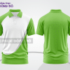 Mẫu thiết kế áo polo basic đồng phục doanh nghiệp đẹp màu xanh lá non phối trắng ctpb3769