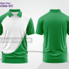 Mẫu thiết kế áo polo basic đồng phục doanh nghiệp đẹp màu xanh lá phối trắng ctpb3770