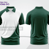Mẫu thiết kế áo polo basic đồng phục doanh nghiệp đẹp màu xanh rêu phối trắng ctpb3771