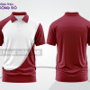 Mẫu thiết kế áo polo basic đồng phục doanh nghiệp đẹp màu đỏ đô phối trắng ctpb3775