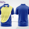 Mẫu thiết kế áo polo basic đồng phục doanh nghiệp đẹp màu xanh dương phối vàng ctpb3786