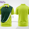 Mẫu thiết kế áo polo basic đồng phục doanh nghiệp đẹp màu xanh chuối phối xanh rêu ctpb3787