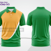 Mẫu thiết kế áo polo basic đồng phục doanh nghiệp đẹp màu xanh lá phối cam ctpb3789