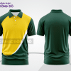 Mẫu thiết kế áo polo basic đồng phục doanh nghiệp đẹp màu xanh rêu phối vàng ctpb3790