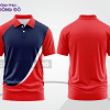 Mẫu thiết kế áo polo basic đồng phục doanh nghiệp đẹp màu đỏ phối xanh navy ctpb3792