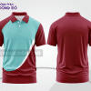 Mẫu thiết kế áo polo basic đồng phục doanh nghiệp đẹp màu đỏ đô phối xanh da trời ctpb3793