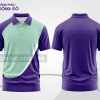 Mẫu thiết kế áo polo basic đồng phục doanh nghiệp đẹp màu tím phối xanh bạc hà ctpb3794