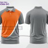 Mẫu thiết kế áo polo basic đồng phục doanh nghiệp đẹp màu xám phối cam ctpb3797