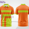 Mẫu thiết kế áo polo basic đồng phục doanh nghiệp đẹp màu cam phối xanh chuối ctpb3802
