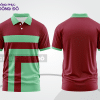 Mẫu thiết kế áo polo basic đồng phục doanh nghiệp đẹp màu đỏ đô phối xanh bạc hà ctpb3819