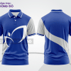 Mẫu thiết kế áo polo basic đồng phục doanh nghiệp đẹp màu xanh dương phối trắng ctpb3825