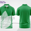 Mẫu thiết kế áo polo basic đồng phục doanh nghiệp đẹp màu xanh lá phối trắng ctpb3860