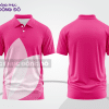 Mẫu thiết kế áo polo basic đồng phục doanh nghiệp đẹp màu hồng cánh sen phối trắng ctpb3862