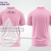 Mẫu thiết kế áo polo basic đồng phục doanh nghiệp đẹp màu hồng phấn phối trắng ctpb3863