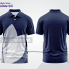 Mẫu thiết kế áo polo basic đồng phục doanh nghiệp đẹp màu xanh navy phối trắng ctpb3867