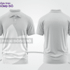 Mẫu thiết kế áo polo basic đồng phục doanh nghiệp đẹp màu trắng phối xám nhạt ctpb3868