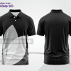 Mẫu thiết kế áo polo basic đồng phục doanh nghiệp đẹp màu đen phối trắng ctpb3870