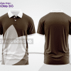 Mẫu thiết kế áo polo basic đồng phục doanh nghiệp đẹp màu nâu phối trắng ctpb3874
