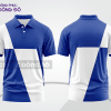 Mẫu thiết kế áo polo basic đồng phục doanh nghiệp đẹp màu xanh dương phối trắng ctpb3895