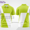 Mẫu thiết kế áo polo basic đồng phục doanh nghiệp đẹp màu xanh chuối phối trắng ctpb3896