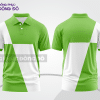 Mẫu thiết kế áo polo basic đồng phục doanh nghiệp đẹp màu xanh lá non phối trắng ctpb3897