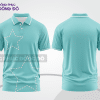 Mẫu áo thun polo basic đồng phục văn phòng màu xanh da trời phối trắng ctpb4215