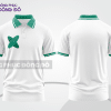 Mẫu polo basic cho doanh nghiệp đẹp màu trắng phối xanh ngọc ctpb4233