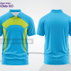 Mẫu áo polo basic đồng phục nhân viên màu xanh cyan phối vàng ctpb4252