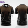 Mẫu áo thun polo basic đồng phục nhân viên màu nâu phối đen ctpb4314