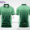 Mẫu áo polo basic công sở màu xanh bạc hà phối xanh lá ctpb4321
