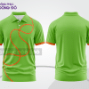 Mẫu áo polo basic cho doanh nghiệp đẹp màu xanh lá phối cam ctpb4358