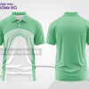 Mẫu áo polo basic đồng phục công ty đẹp màu xanh bạc hà phối trắng ctpb4438