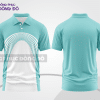 Mẫu áo thun polo basic đồng phục văn phòng màu xanh da trời phối trắng ctpb4439