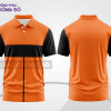 Mẫu thiết kế áo polo basic đồng phục công ty đẹp màu cam phối đen ctpb4465