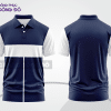 Mẫu áo thun polo basic đồng phục nhân viên màu xanh navy phối trắng ctpb4472