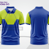 Mẫu áo polo basic đồng phục doanh nghiệp đẹp màu xanh dương phối xanh chuối ctpb4486