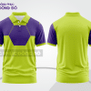 Mẫu polo basic đồng phục công ty màu xanh chuối phối tím ctpb4487