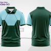 Mẫu thiết kế áo polo basic văn phòng màu xanh rêu phối xanh ngọc ctpb4489