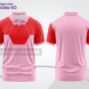 Mẫu polo basic đồng phục công sở màu hồng phấn phối đỏ ctpb4491