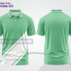 Mẫu áo thun polo basic văn phòng đẹp màu xanh bạc hà phối trắng ctpb4616