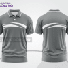 Mẫu polo basic đồng phục doanh nghiệp màu xám phối trắng ctpb4747