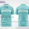 Mẫu polo basic đồng phục văn phòng màu xanh da trời phối trắng ctpb4751